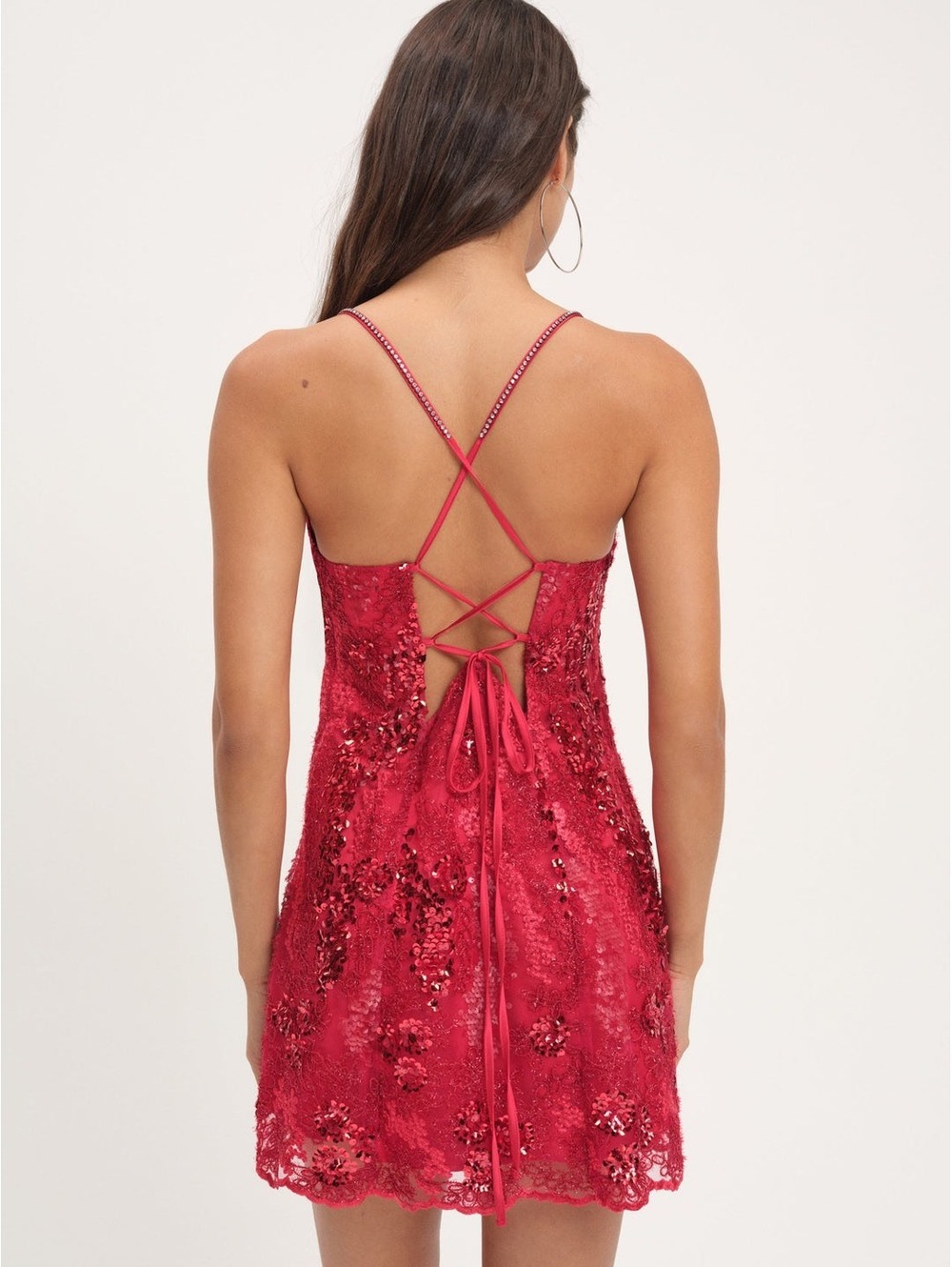For Love & Lemons Opal Mini Dress red - Picture 2 of 8